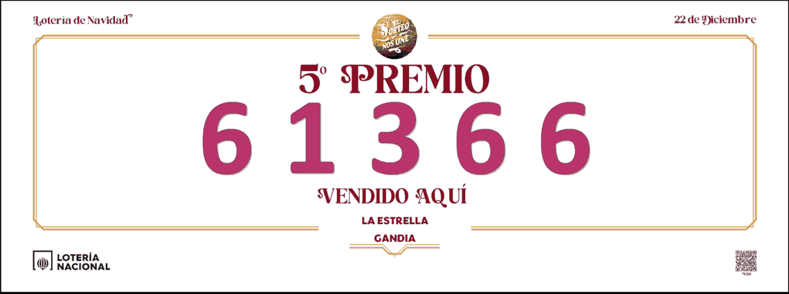 Quinto Premio Lotería de Navidad 2025